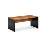 Móveis para Escritório Mesa de Escritório Executiva Reta – 1,50m x 0,60cm (Tampo 40mm) – Nogal Sevilha / Preto - 21472
