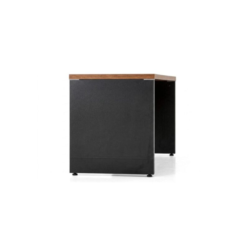 Móveis para Escritório Mesa de Escritório Executiva Reta – 1,70m x 0,70cm (Tampo 40mm) – Nogal Sevilha / Preto - 21474