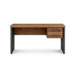 Móveis para Escritório Mesa de Escritório Executiva Reta com Gavetas – 1,70m x 0,70cm (Tampo 40mm) – Nogal Sevilha / Preto - 21475