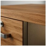 Móveis para Escritório Mesa de Escritório Executiva Reta com Gavetas – 1,70m x 0,70cm (Tampo 40mm) – Nogal Sevilha / Preto - 21475