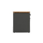 Móveis para Escritório Mesa de Escritório Executiva Reta com Gavetas – 1,50m x 0,60cm (Tampo 40mm) – Nogal Sevilha / Preto - 21473
