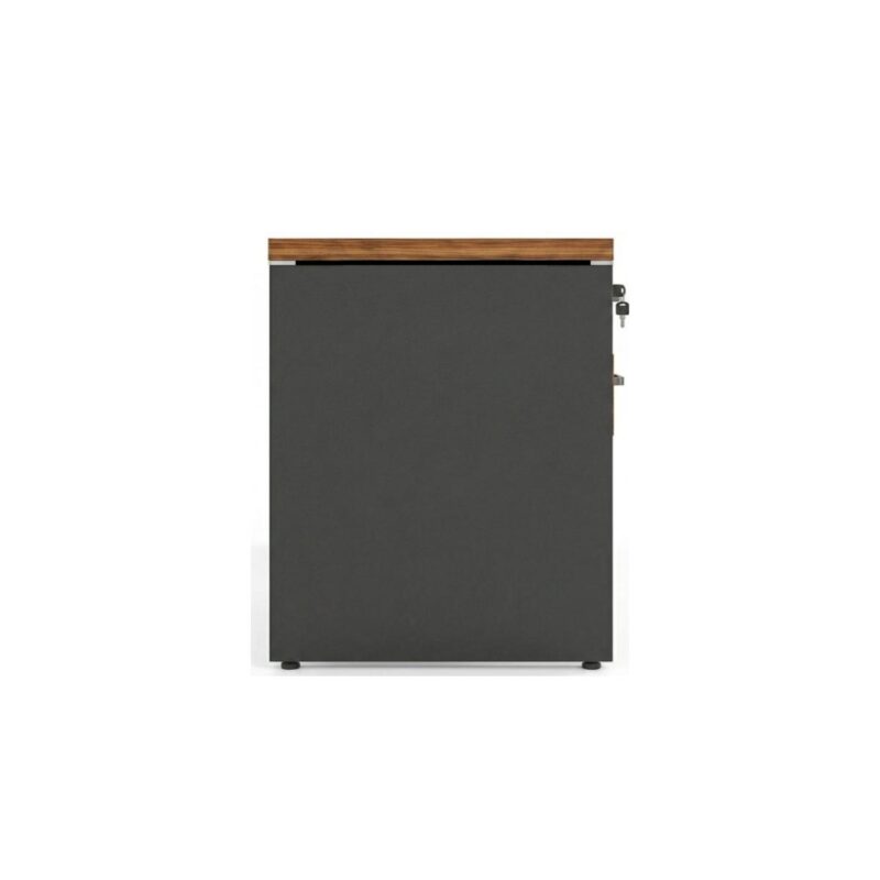 Móveis para Escritório Mesa de Escritório Executiva Reta com Gavetas – 1,50m x 0,60cm (Tampo 40mm) – Nogal Sevilha / Preto - 21473