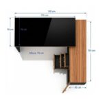 Móveis para Escritório Mesa Diretorzinha c/ Aparador - 1,90x1,50m -  NOGAL SEVILHA / PRETO - 21426