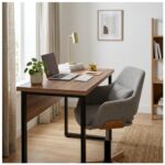Móveis para Escritório Mesa de Escritório Industrial 1,50 x 0,60cm Nogal Sevilha Tampo 40mm – Escrivaninha Home Office Premium Pollo - Sevilha / Preto - 24472