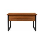 Móveis para Escritório Mesa Escritório PÉ QUADRO 1,70x0,70m - C/ Gavetas - NOGAL SEVILHA/PRETO - 24475