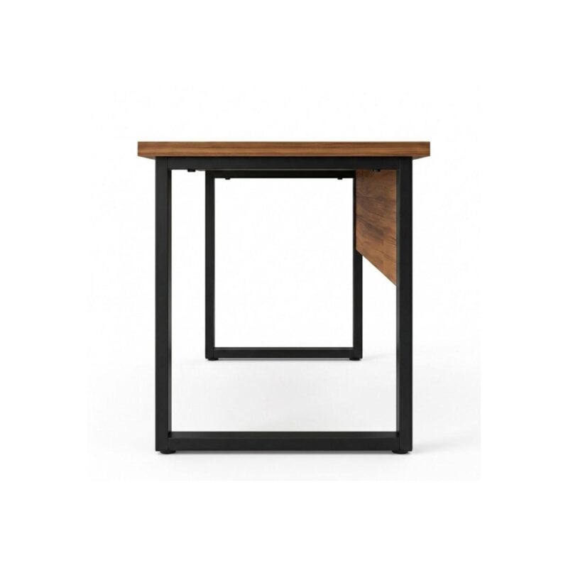 Móveis para Escritório Escrivaninha Home Office Industrial Amadeirada 170x70cm Tampo 40mm Premium - Sevilha / Preto - 24474