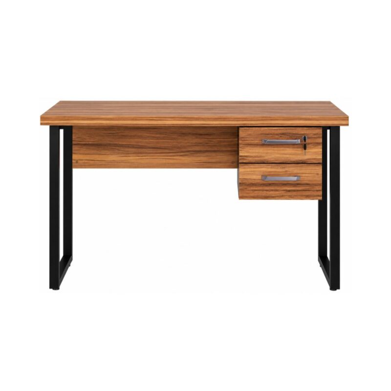 Móveis para Escritório Mesa Escritório PÉ QUADRO - 1,20x0,60m - C/ Gavetas - NOGAL SEVILHA/PRETO - 24471