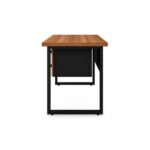 Móveis para Escritório Mesa Escritório PÉ QUADRO - 1,20x0,60m - C/ Gavetas - NOGAL SEVILHA/PRETO - 24471