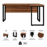 Móveis para Escritório Mesa de Escritório em L Diretor Premium 170x160cm Tampo 40mm – Sevilha / Preto - 24478