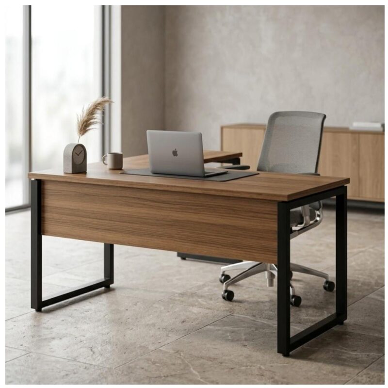 Móveis para Escritório Mesa de Escritório em L Diretor Premium 170x160cm Tampo 40mm – Sevilha / Preto - 24478
