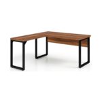 Móveis para Escritório Mesa de Escritório em L Diretor Premium 150x150cm Tampo 40mm – Sevilha / Preto - 24476