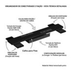 Móveis para Escritório Mesa de Escritório Dupla Industrial 1,20 x 1,35m Tampo 40mm - Sevilha / Preto