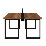 Móveis para Escritório Mesa de Escritório Dupla Industrial 1,50 x 1,35m Tampo 40mm - Sevilha / Preto
