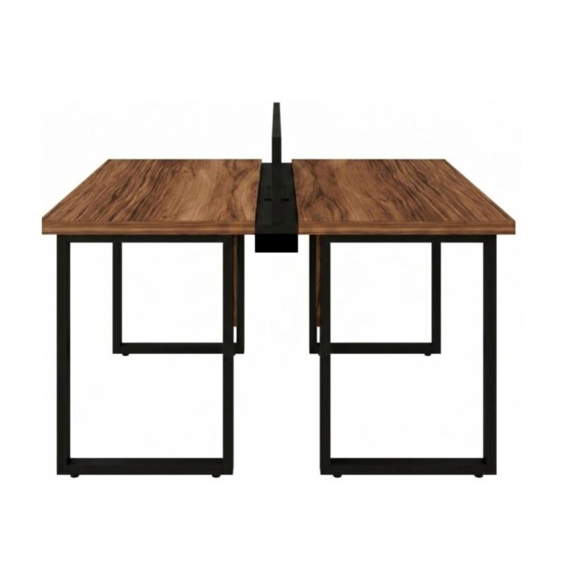 Móveis para Escritório Mesa de Escritório Dupla Industrial 1,20 x 1,35m Tampo 40mm - Sevilha / Preto