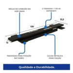 Móveis para Escritório Estação de Trabalho Dupla 1,20x1,35m 02 Lugares c/ Gavetas c/ ponto de tomada PÉ QUADRO - Cor Nogal Sevilha - 63097