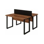 Móveis para Escritório Mesa de Escritório Dupla Industrial 1,20 x 1,35m Tampo 40mm - Sevilha / Preto