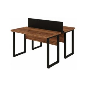 Mesa de Escritório Dupla Industrial 1,20 x 1,35m Tampo 40mm - Sevilha / Preto