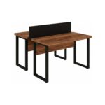 Móveis para Escritório Mesa de Escritório Dupla Industrial 1,20 x 1,35m Tampo 40mm - Sevilha / Preto