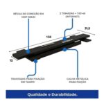 Móveis para Escritório Mesa de Escritório Dupla Industrial 1,50 x 1,35m Tampo 40mm - Sevilha / Preto