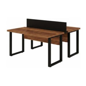 Mesa de Escritório Dupla Industrial 1,50 x 1,35m Tampo 40mm - Sevilha / Preto