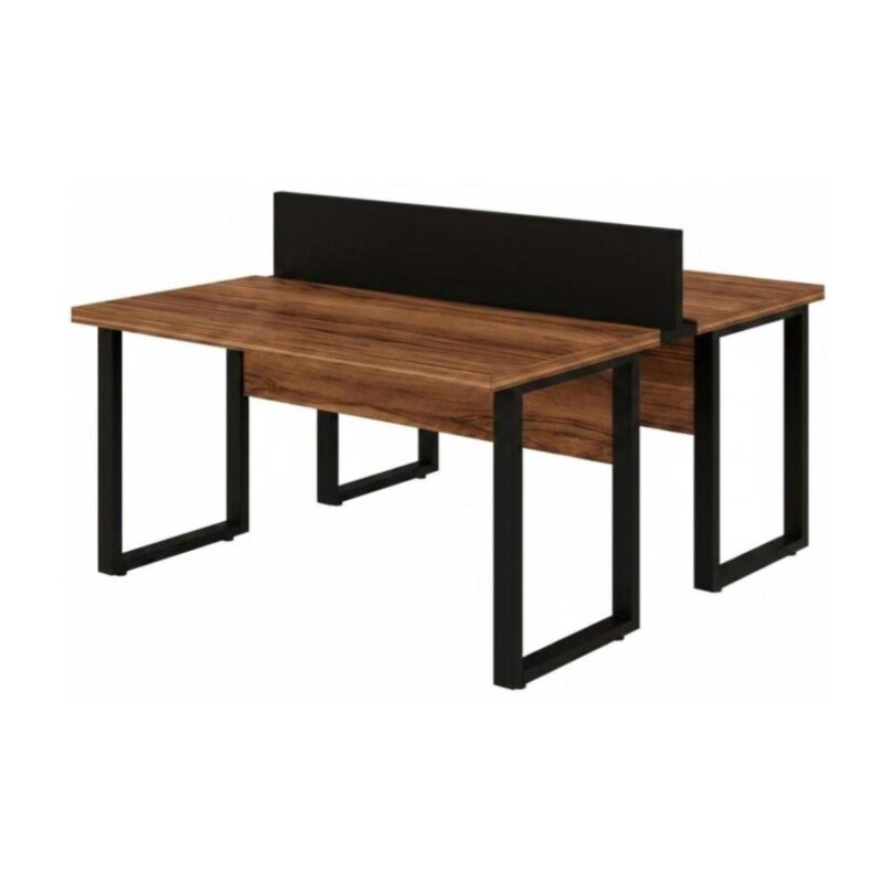 Móveis para Escritório Mesa de Escritório Dupla Industrial 1,50 x 1,35m Tampo 40mm - Sevilha / Preto Móveis para Escritório Mesa de Escritório Dupla Industrial 1,50 x 1,35m Tampo 40mm - Sevilha / Preto