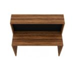 Móveis para Escritório Mesa para Recepção e Balcão Atendimento Madeira Alta Qualidade 1,35x1,13m Nogal Sevilha / Preto 63081