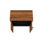 Móveis para Escritório Armário Escritório Baixo 2 Portas com Chave 0,80 x 0,74 x 0,45cm - Nogal Sevilha / Preto - 21411