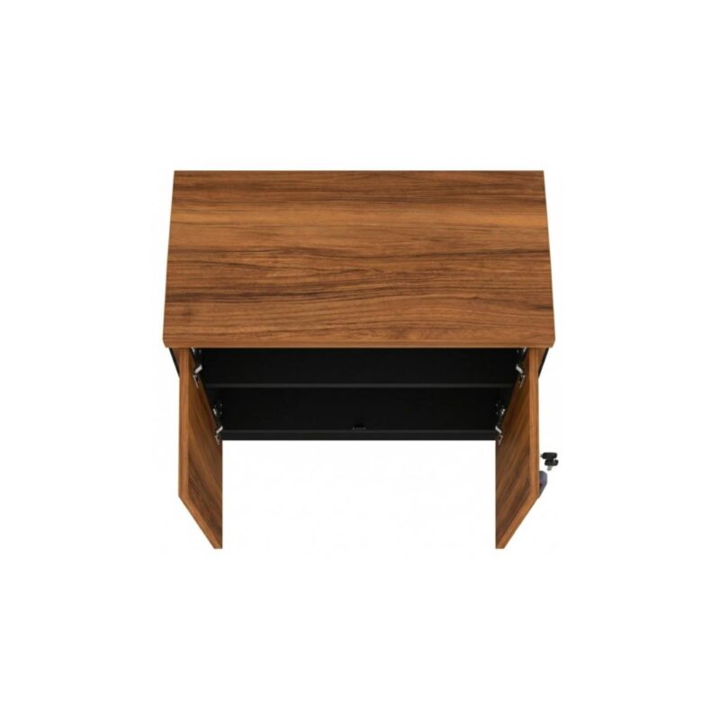 Móveis para Escritório Armário Escritório Baixo 2 Portas com Chave 0,80 x 0,74 x 0,45cm - Nogal Sevilha / Preto - 21411