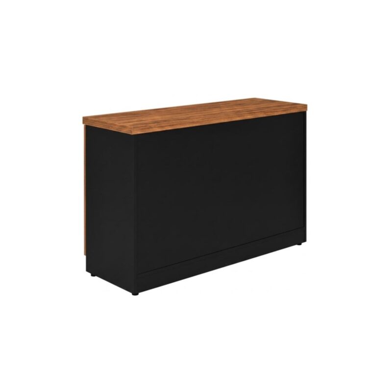 Móveis para Escritório Armário Credenza Escritório 1,20m Madeira com Nicho - Sevilha / Preto - 21412