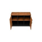 Móveis para Escritório Armário Credenza Escritório 1,20m Madeira com Nicho - Sevilha / Preto - 21412