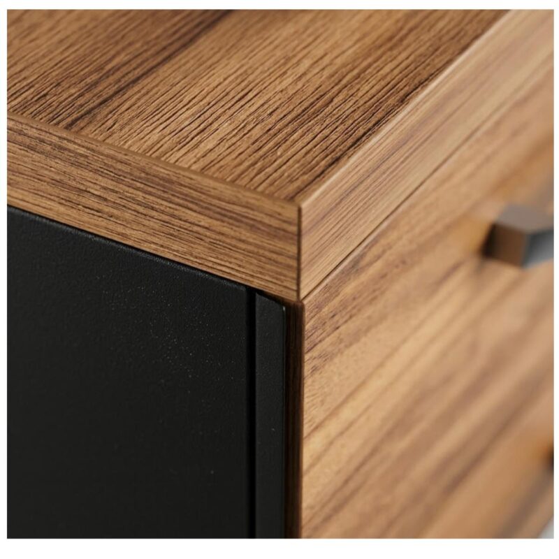 Móveis para Escritório Gaveteiro Arquivo Escritório 4 Gavetas Tampo 40mm - 1,28 x 0,46 x 0,45m Madeira Nogal Sevilha - 21410