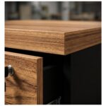 Móveis para Escritório Gaveteiro Arquivo Escritório 4 Gavetas Tampo 40mm - 1,28 x 0,46 x 0,45m Madeira Nogal Sevilha - 21410