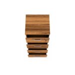 Móveis para Escritório Gaveteiro Arquivo Escritório 4 Gavetas Tampo 40mm - 1,28 x 0,46 x 0,45m Madeira Nogal Sevilha - 21410