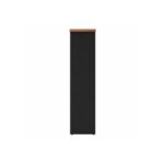 Móveis para Escritório Armário Multiuso com Prateleiras - Preto e Amadeirado - 161x40x45cm Nogal Sevilha / Preto 21432