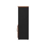 Móveis para Escritório Armário Escritório Com Chave e Nichos Tampo 40mm - 1,61x0,80x0,45m Madeira Nogal Sevilha / Preto 21413