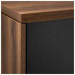 Móveis para Escritório Armário Alto Fechado com 02 Portas - 1,61x0,80x0,45m - WORK START - NOGAL SEVILHA/PRETO - 21414