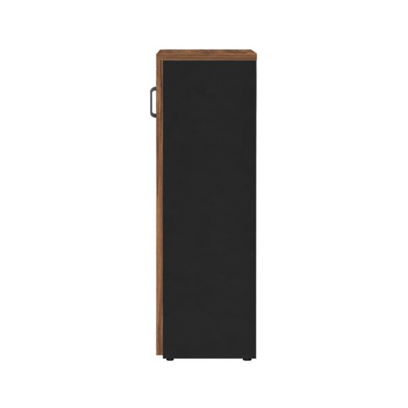 Móveis para Escritório Armário Alto Fechado com 02 Portas - 1,61x0,80x0,45m - WORK START - NOGAL SEVILHA/PRETO - 21414