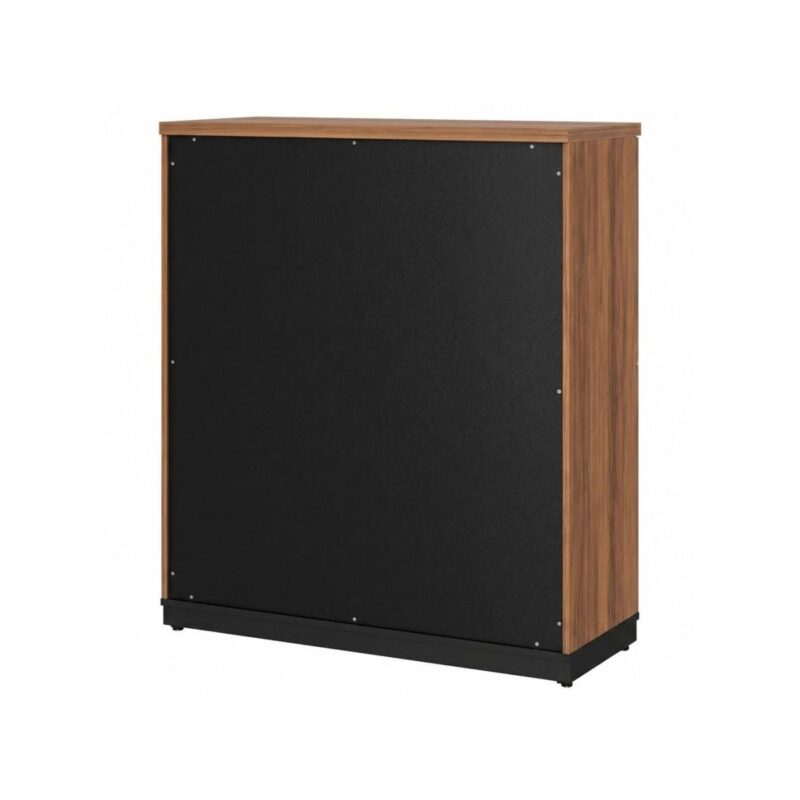 Móveis para Escritório Estante de Escritório Fechada com Chave e Prateleiras 161x120cm Nogal Sevilha / Preto 21415