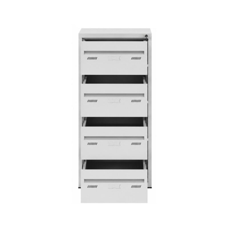 Móveis de Aço para Escritório Arquivo de Aço 4 Gavetas para Pasta Suspensa com Chave Linha Aço Chapa 22 -18020