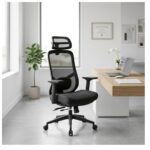 Cadeira Escritório Cadeira Presidente Ergonômica Premium com Ajuste 3D e Tela Mesh Preta TOKYO - 32887