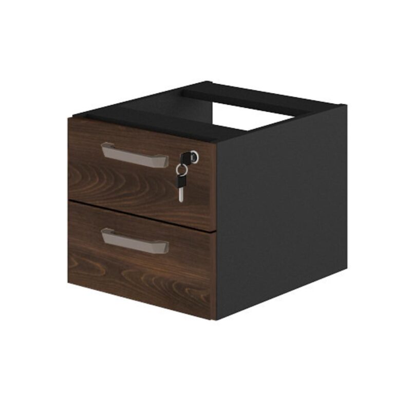 Móveis para Escritório Mesa para Escritório 1,50×0,60m – Com Gavetas – Louro / Preto – 23473
