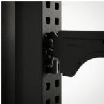 Gôndola Parede Preta Continuação 2,02m com 6 Bandeja Etiqueta Amarela - 39506