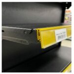Gôndola Parede Preta Continuação 2,02m com 6 Bandeja Etiqueta Amarela - 39506