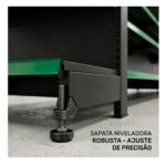 Gôndola Parede Preta Continuação 2,02m com 6 Bandeja Etiqueta Verde - 39507