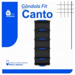CANTO de Gondola 2,02m com 6 Bandejas Etiqueta Azul - 39431