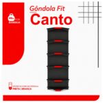 CANTO de Gondola 2,02m com 6 Bandejas Etiqueta Vermelha - 39434