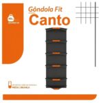 CANTO de Gondola 2,02m com 6 Bandejas Etiqueta Laranja - 39431