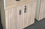 Móveis para Escritório Armário Alto Fechado Escritório com 02 Portas – 1,60×0,80×0,46m – Fresno / Branco - 71020