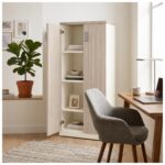 Móveis para Escritório Armário Alto Fechado Escritório com 02 Portas – 1,60×0,80×0,46m – Fresno / Branco - 71020