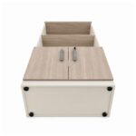 Móveis para Escritório Armário Alto Escritório Semi-Aberto com 02 Portas - 1,62×0,80×0,46m - Fresno / Branco – 71021